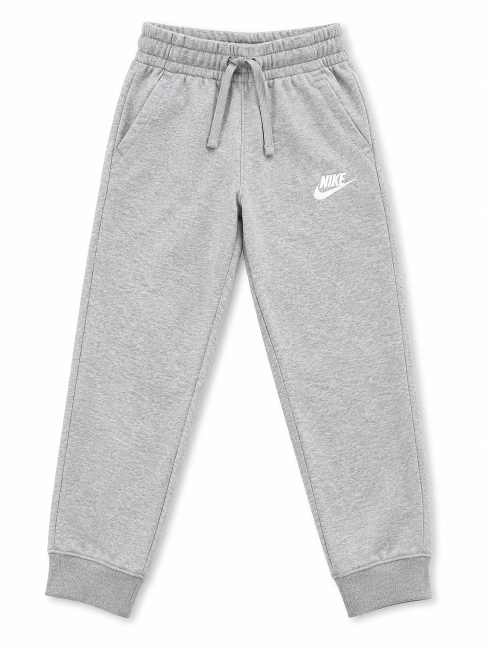 Nike Youth Light Gray Sweat Joggers with White Logo